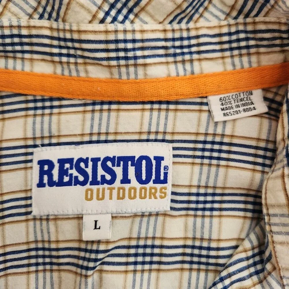 Resistol Outdoors Men's Long Sleeve Button-down Shirt Size Large - Picture 6 of 6